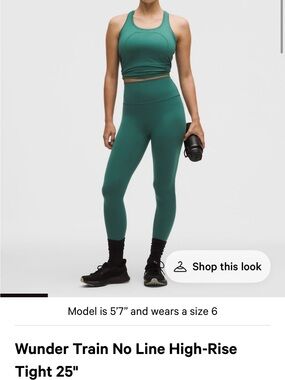 lululemon athletica Wunder Train High-Rise Tights in Teal Green